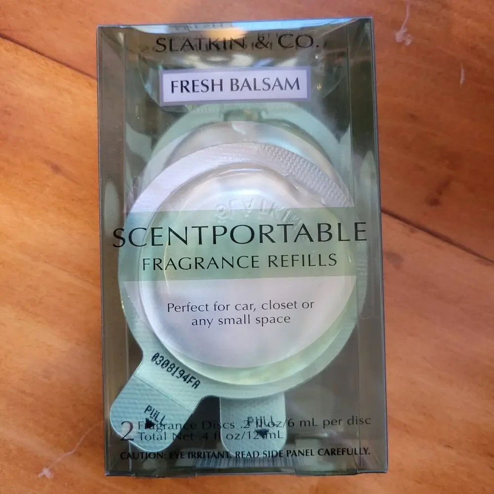 3 Bath Body Works FRESH BALSAM Scentportable Fragrance Refill Car Air Freshener